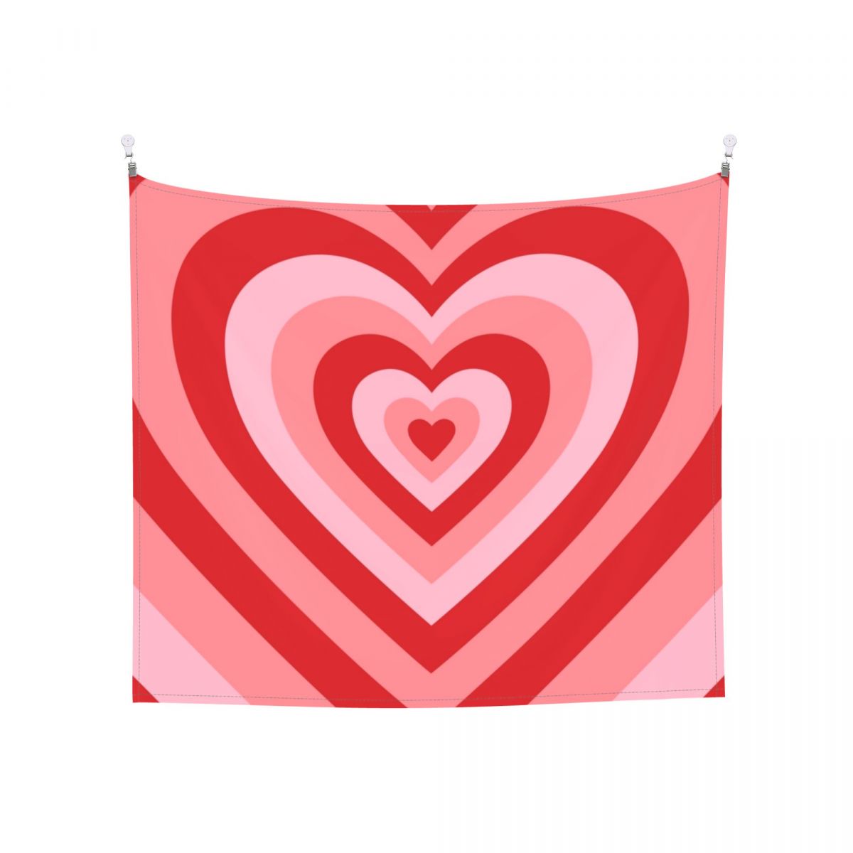 Retro Psychedelic Pink Heart Y2k Tapestry Wall Hanging Hippie Polyester Tapestries Mandala INS Blanket Wall Decor 95x73cm: 229x152cm 90x60in