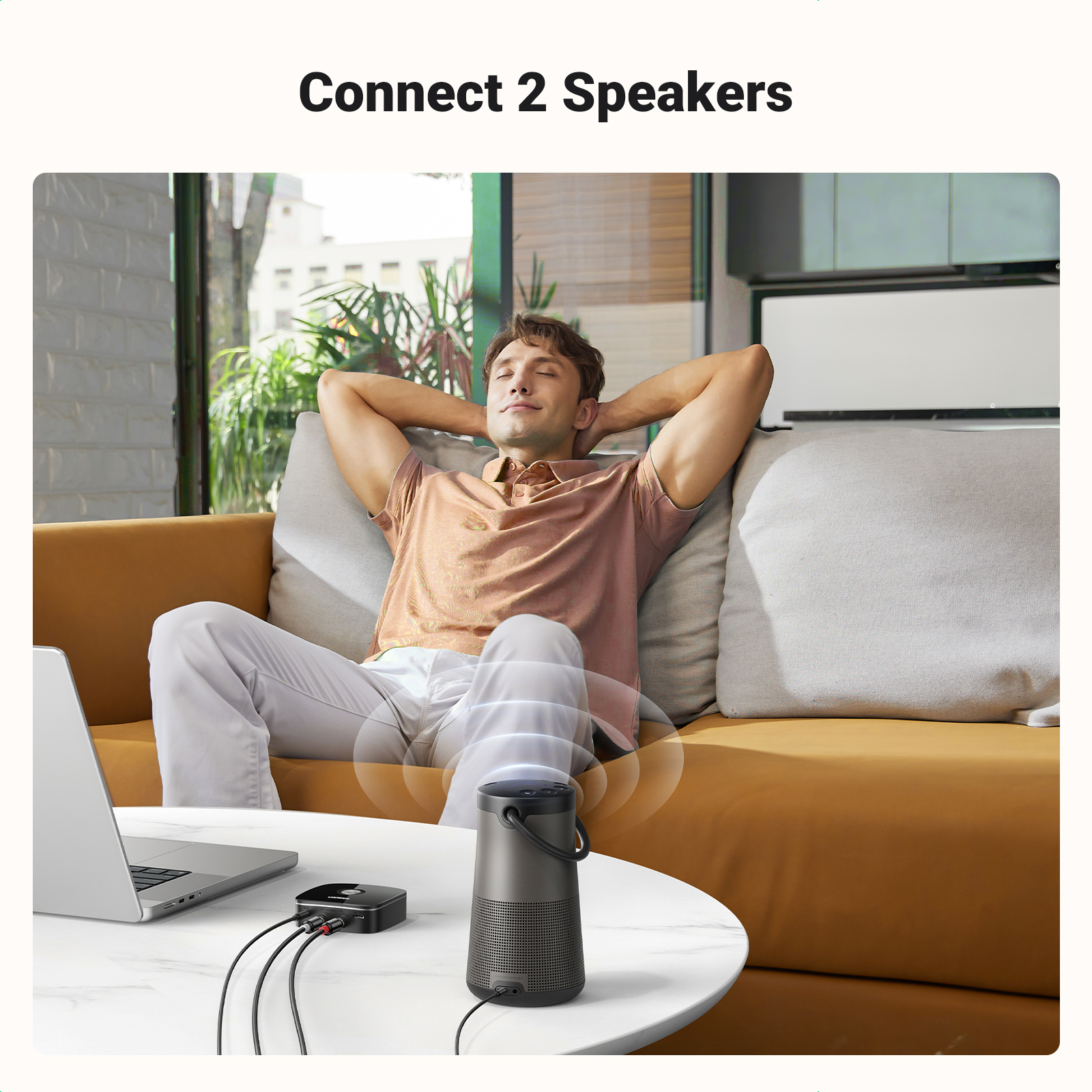 UGREEN AUX RCA Bluetooth Receiver Adapter for Home Stereo System, HiFi 3.5mm RCA Bluetooth Adapter for Old Stereo Receiver