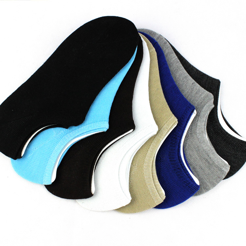 5 Pairs Boat Socks Spring Summer 8 Solid Colors Cotton Sock Slippers For Men Women