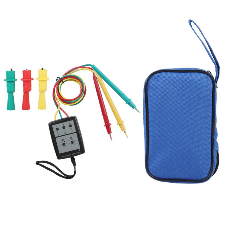 SP8030 Digital Phase Rotation Indicator LED Buzzer Phase Sequence Meter 200 V-480V AC 3 Phase Indicator