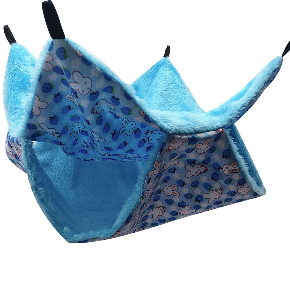 Warm Hamster Haak Hangmat Hamster Eekhoorn Opknoping Bed Nest Hangmat Swing Kooi Slapen Nest Kleine Huisdier Hangmat Huisdier Producten: Blue2 / L