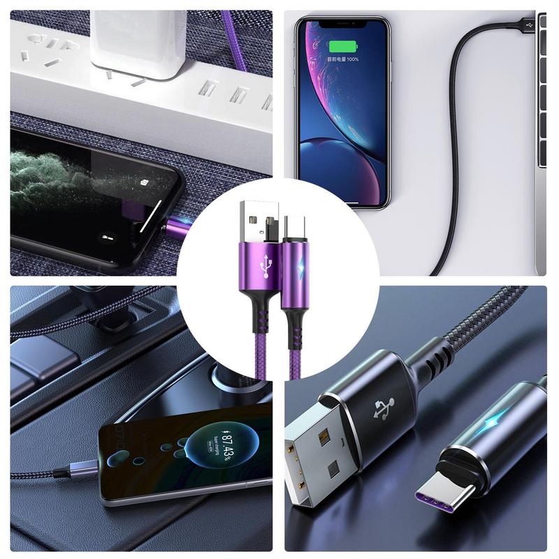 Type C Cable Super Fast Charger Cord USB Type C Quick Charge Cable Durable Type-C Charger Cord USB C Cables Phone Charger Cord