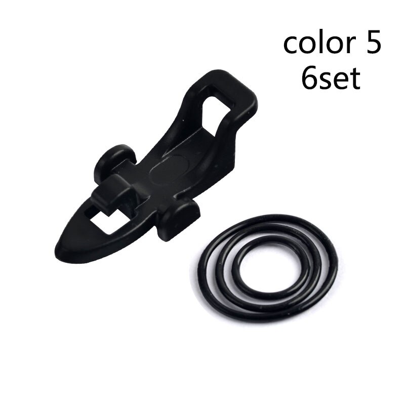 Juego de 6 ganchos de pesca de plástico, Soporte seguro, accesorios para señuelos, mantenimiento seguro para caña de pescar, herramienta de lanzamiento de cebo: color 5