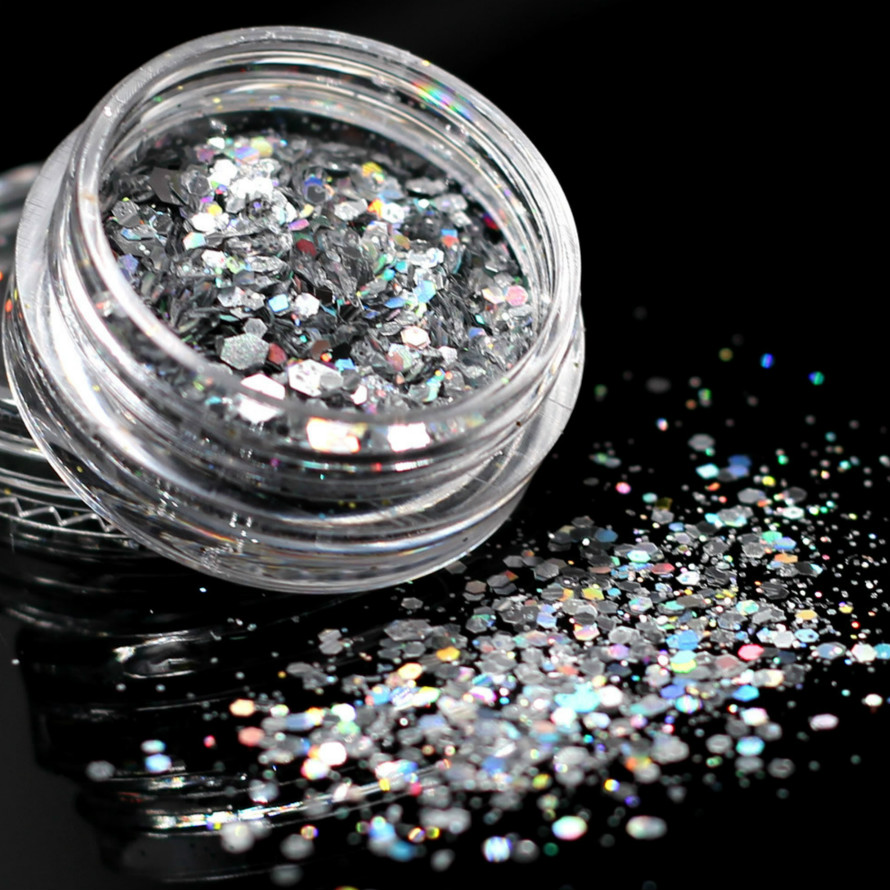 1 ask röd holografiska paljetter glitter skimmer diamant 12 färger ögon glänsande hud highlighter ansikte kropp glitter festival makeup  #05