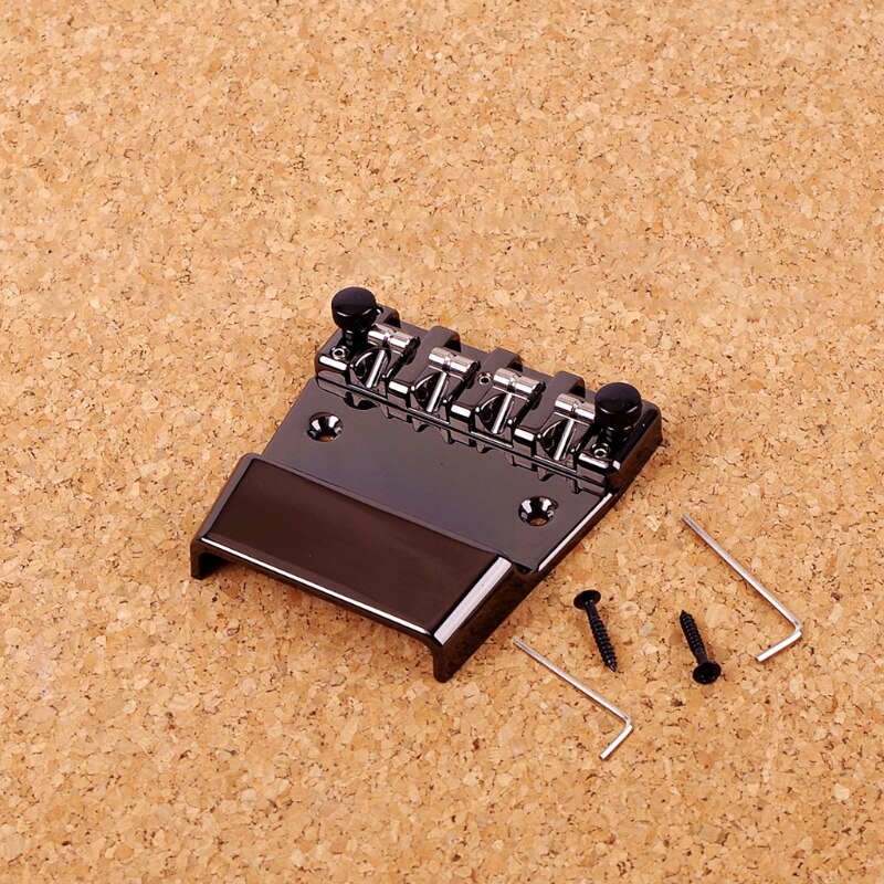 Petite guitare électrique en forme de chaussure, 4 cordes, pont de basse avec vis clés, métal noir, accessoires d'instruments de musique