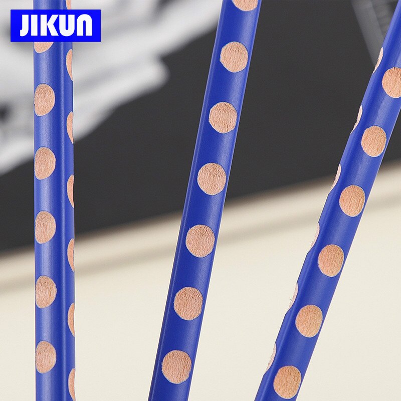 JIKUN 12pcs Triangle Correct Grip Pencil Anti-myopia Pens Handwriting Posture Correction Pencils HB