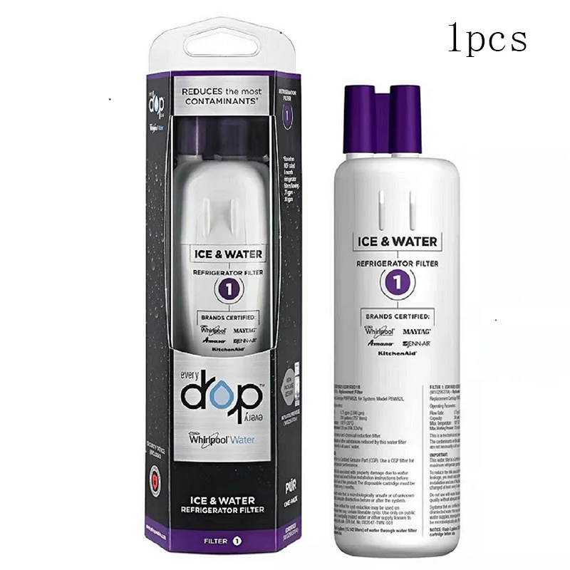 Filter1 Replacement Refrigerator Water Filter EDR1RXD1 or W10295370A Cartridge PBRFWB2L for System Model P8WB2L And EDRD101G1W: WHITE
