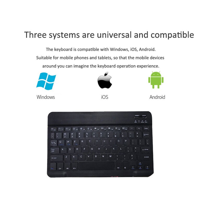 Portable Mini Wireless Bluetooth Keyboard Phone Tablet Keyboard for Apple iOS iPhone iPad Windows Android Tablet Smartphone