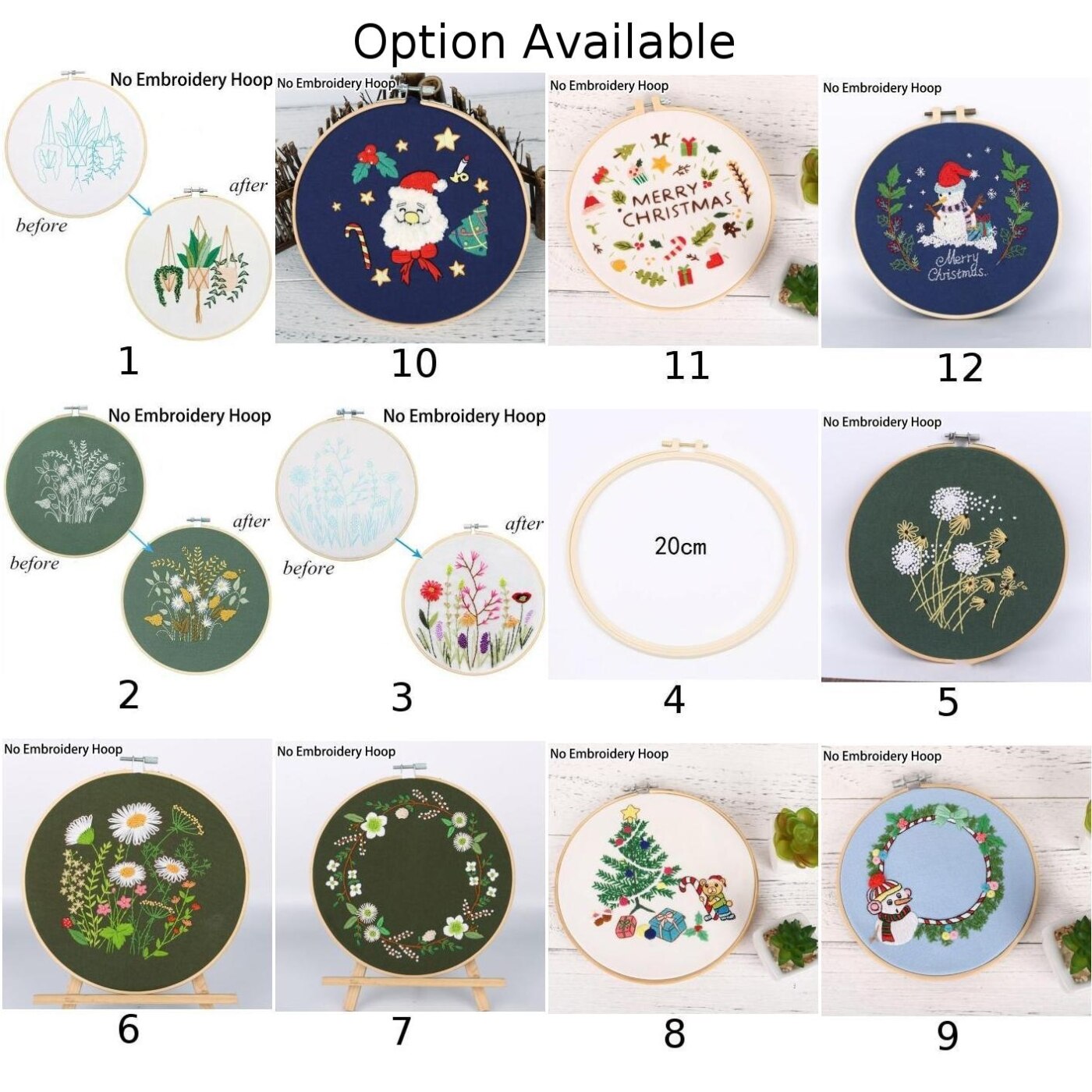 DIY Embroidery Beginners Kits Pre-Printed Floral Pattern Cross Stitch DIY Embroidery Flower Handwork Needlework