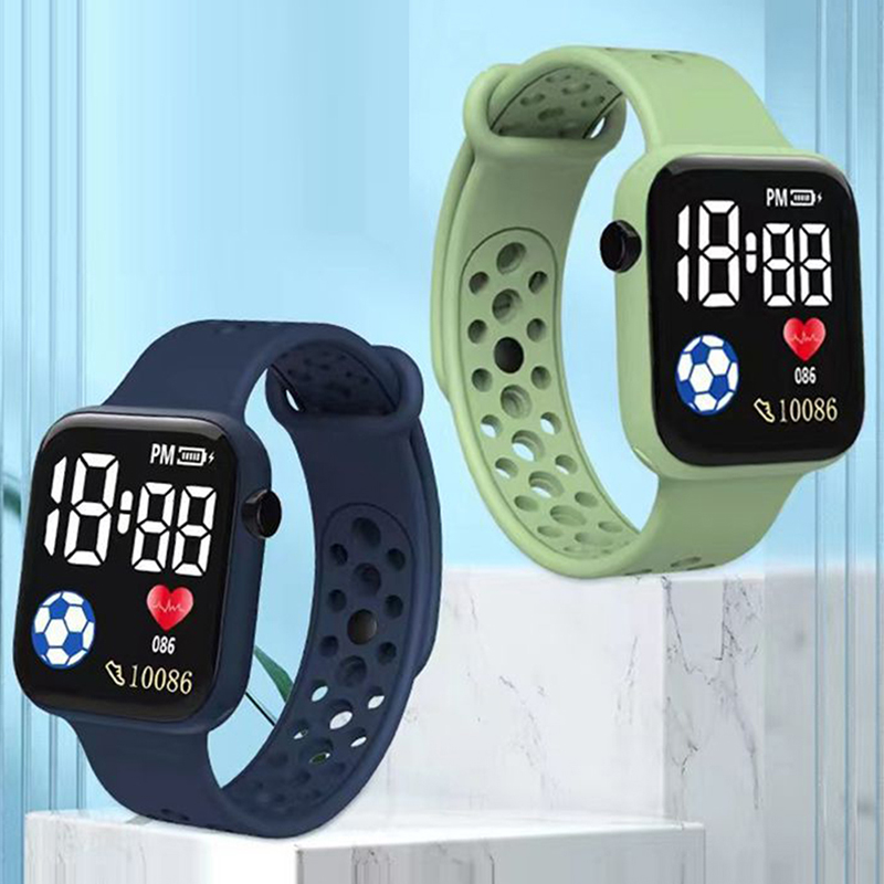 Reloj Digital LED YIKAZE para niños y niñas, relojes deportivos desechables, correa de silicona, reloj electrónico Digital para niños