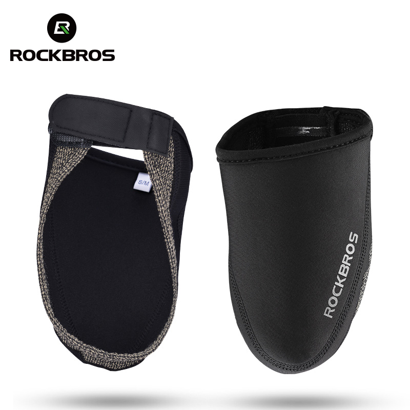 Rockbros Bike Cycling Shoe Cover Mtb Winddicht Slijtvast Warm Houden Zwart Half Overschoenen Fiets Schoen Covers Protector