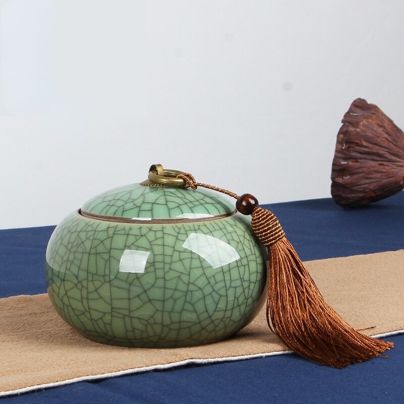 CHANSHOVA Traditional chinese style Ceramic Tea box Sealed moisture-proof Tea container China porcelain Tea storage tins C063