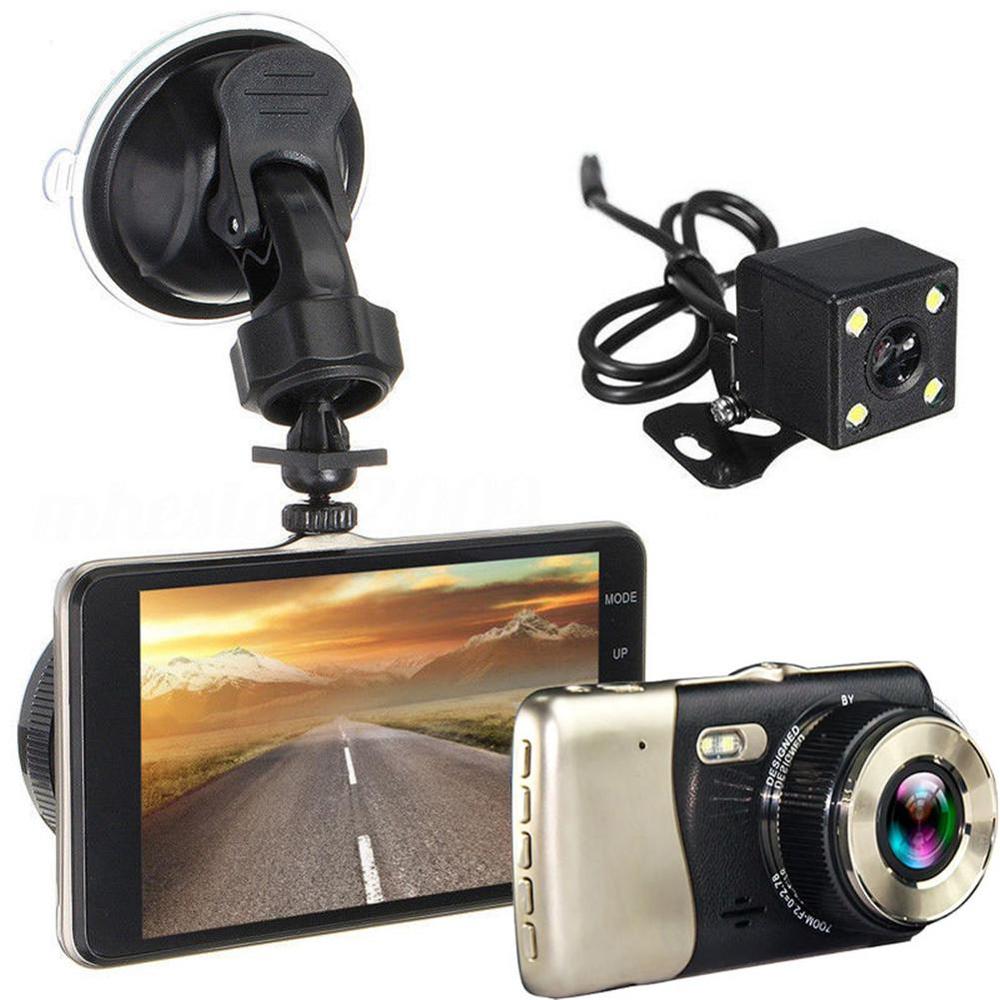 Style 4 Inch LCD Screen 170 Degree Dual Lens HD 1080P Camera Car DVR Vehicle Video Dash Cam Recorder G-Sensor: Default Title