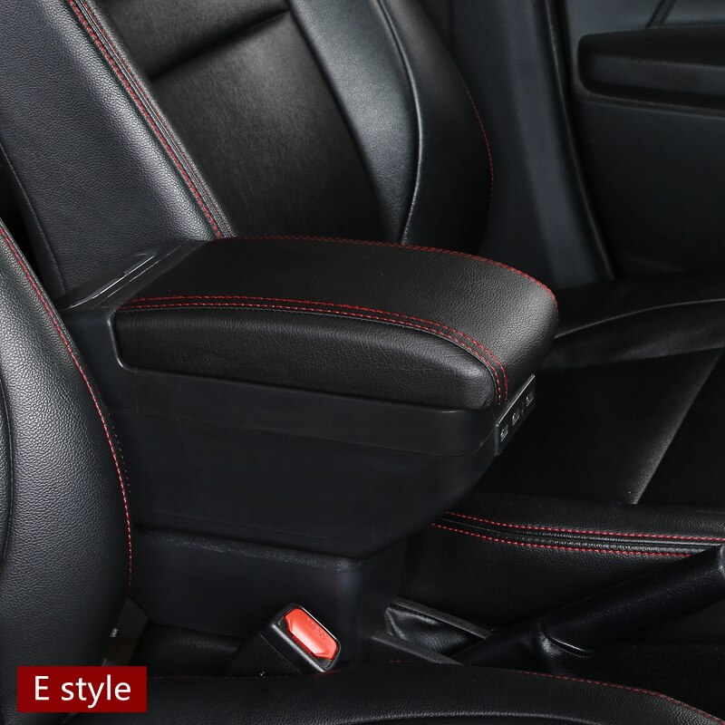 Accoudoir central pour suzuki ignis - double couche en cuir pu avec porte-gobelet, cendrier, port usb