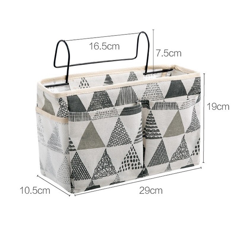 Chevet Suspendu Organisateur de Poche Sac De Rangement Organisateur de Garde-Robe Coton Chambre Salle De Bain Magazine Fourre-Tout De Stockage Organizador Pochette: 015