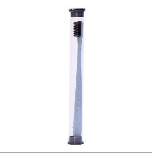 Eco-Friendly Children Toothbrush Bamboo carbon Soft Hair Baby Infant Dental Care Teeth Brush Cleaning Baby Training Toothbrush: Sky Blue