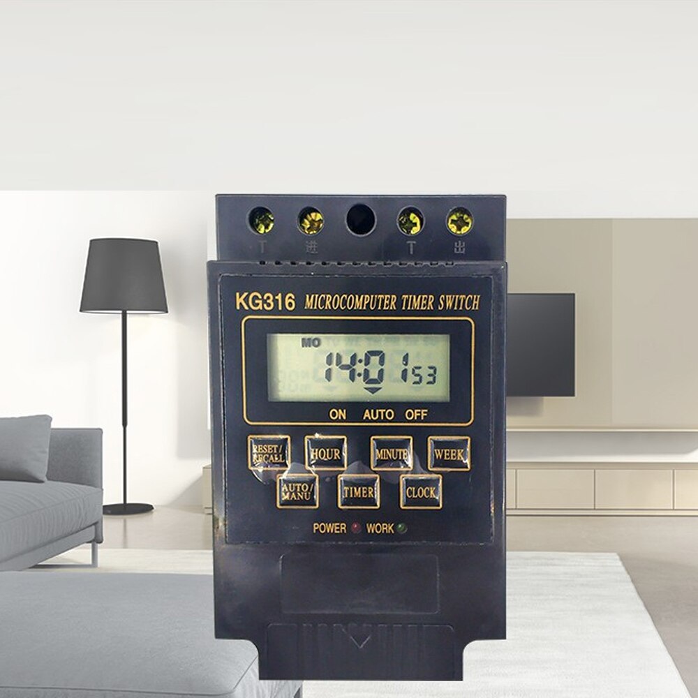 1 Pcs Digital Programmable Electronic Timer Time Switch Relay Controller Intelligent Microcomputer AC 220V KG316T
