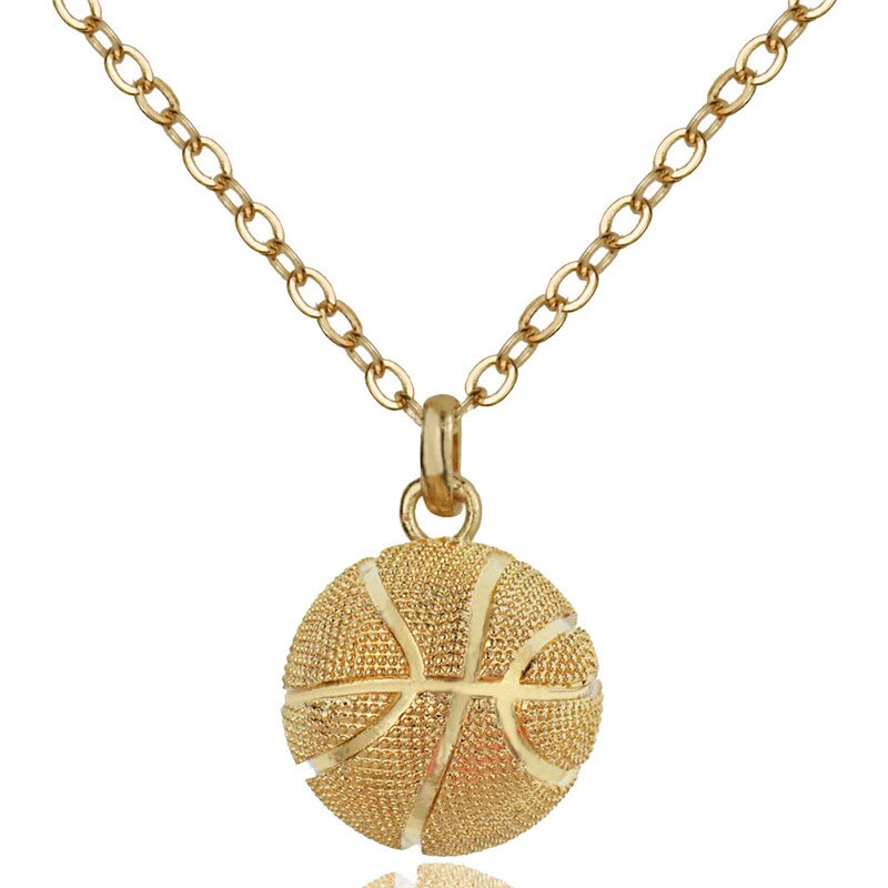 BUDROVKY Basketball Anhänger Halskette Edelstahl Kette Halskette Frauen Männer Sport Hüfte hüpfen Schmuck: D
