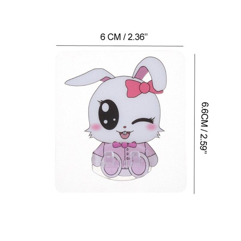 4PCS Cartoon Set Toothbrush Holder Transparent Toothbrush Holder Wall-mounted Toothbrush Holder Bathroom Accessories Lazienka: B