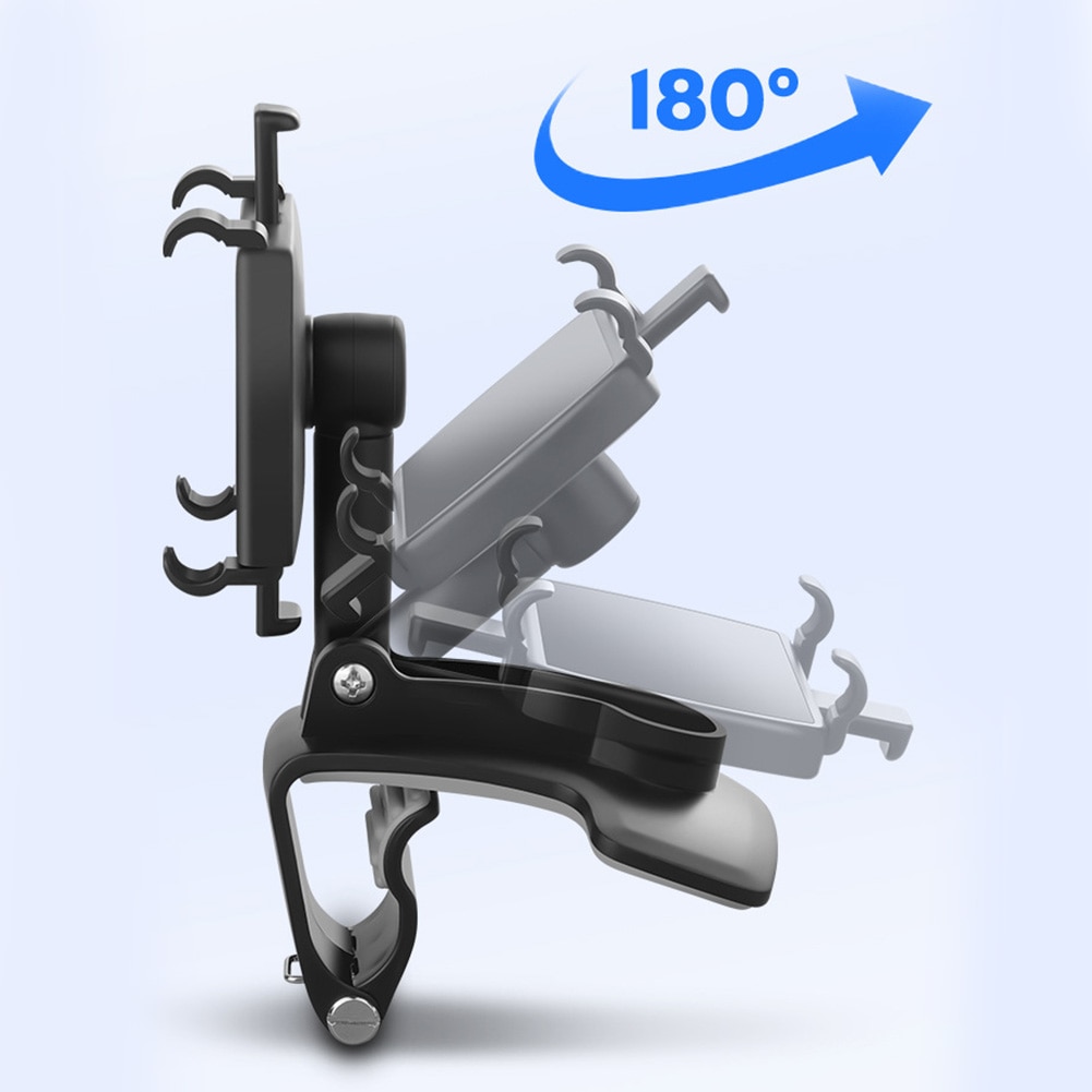 Duurzame auto dashboard mobiele telefoonhouder 360 graden gedraaid auto navigatie achteruitkijkspiegel universele telefoonstandaard bevestiging