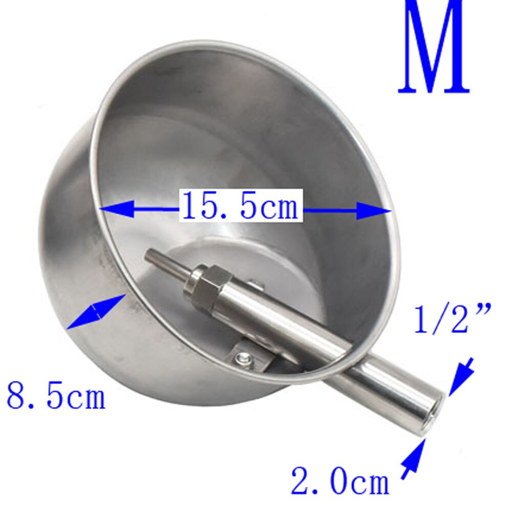 2 Pcs Pig Water Bbowl Stainless Steel Drinking Water Trough Sow Automatic Drinker For Livestock Farm Feeding: M