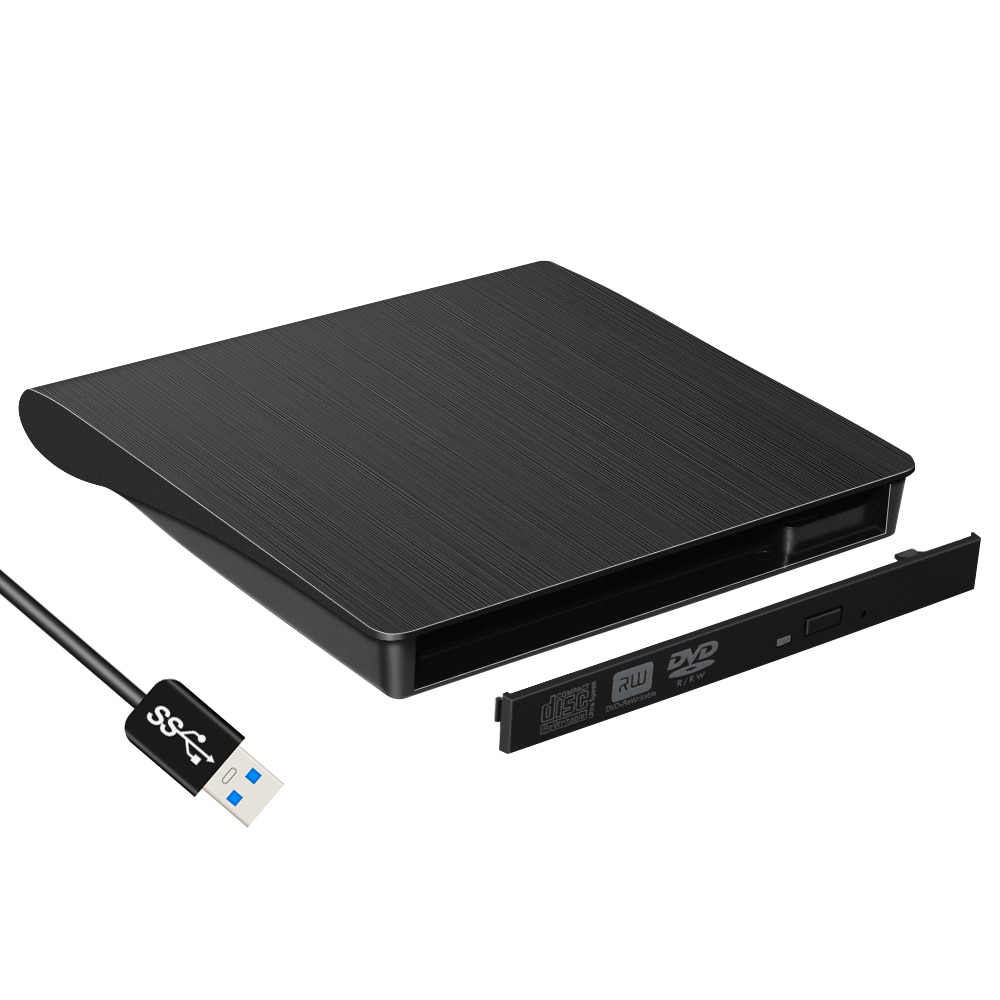 DeepFox Kit custodia per unità ottica USB 3.0 SATA da 9,5 mm Custodia mobile esterna Custodia per DVD/CD-ROM per laptop senza unità ottica