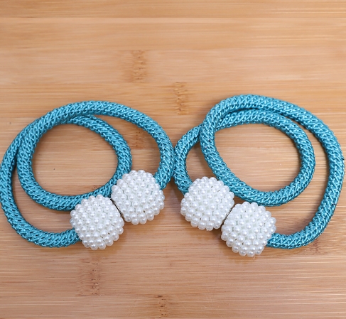 1 STKS 2 STKS Parel Magnetische GordijnClip Opknoping Bal Gesp Gordijn Houder Tie Terug Gesp Clips Tie Terug Gordijn Decor Accessoires: green / Overigen