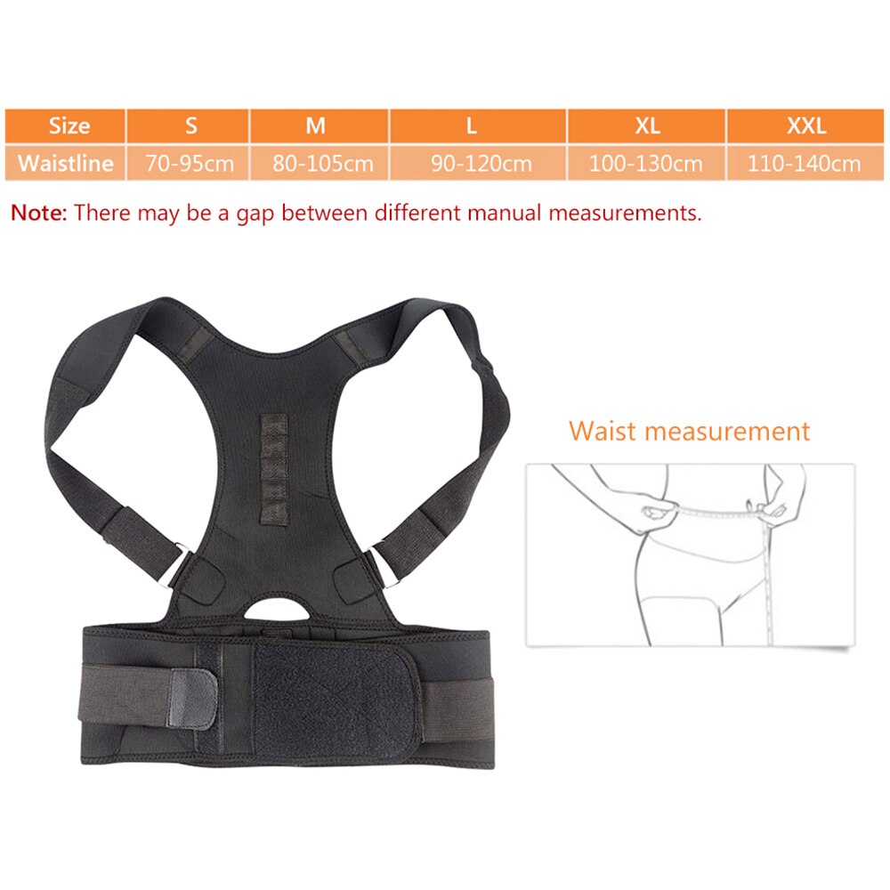 Magnetic Therapy Adult Back Corset Shoulder Lumbar Posture Corrector  Bandage Spine Support Belt Back Support Posture Correction –