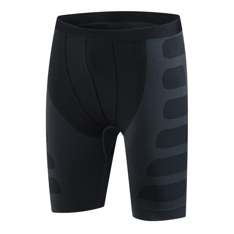 Men training PRO sports fitness running shorts Elastic quick-drying compression shorts6004: L / Black