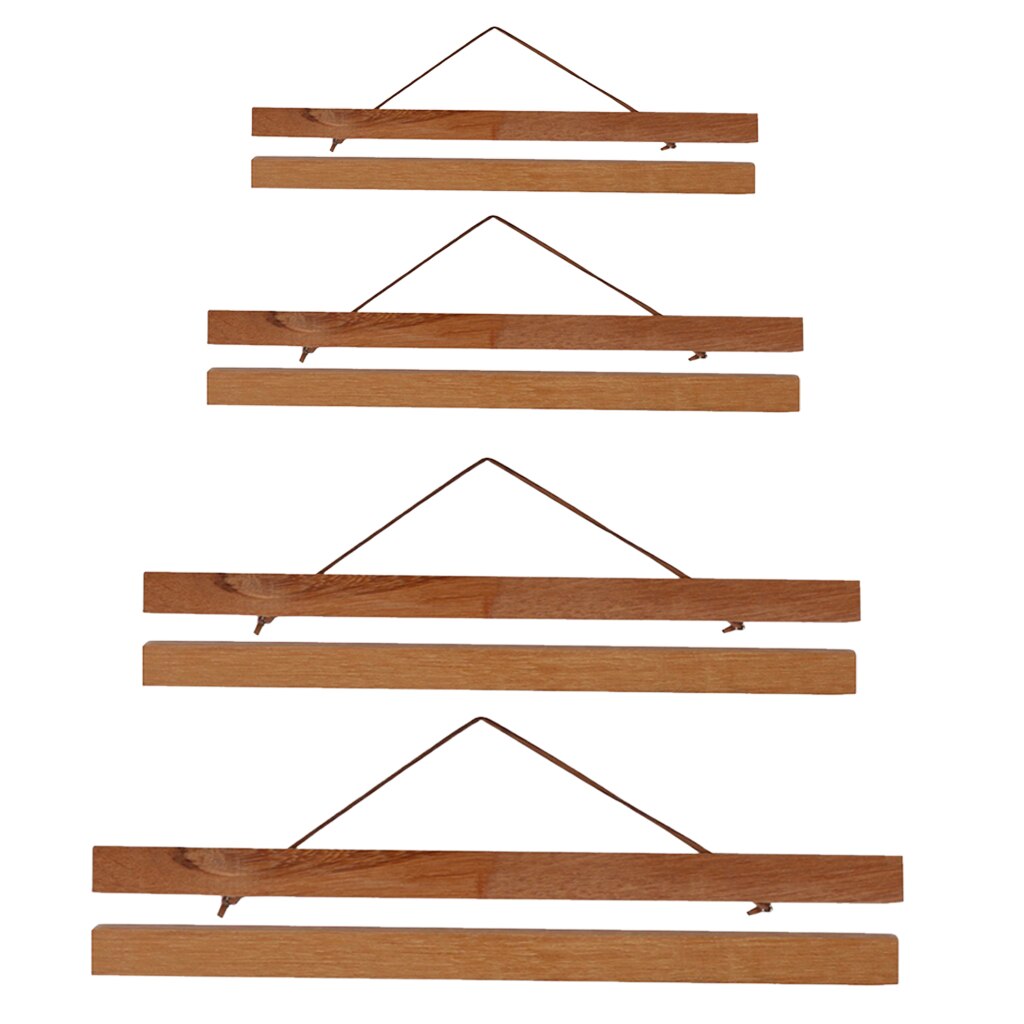 A4 A3 Modern Magnet Picture Wooden Frame Painting Scroll Photo Poster Hanger