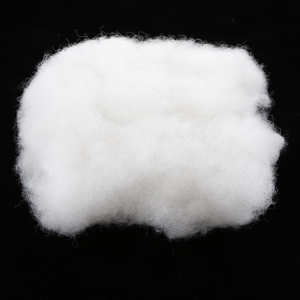 Fyllning av bomullsfyllning bomullsbastning vadderingsfyllningsmaterial fiberfyllningskuddfyllning gjord av polyester, vit , 150g