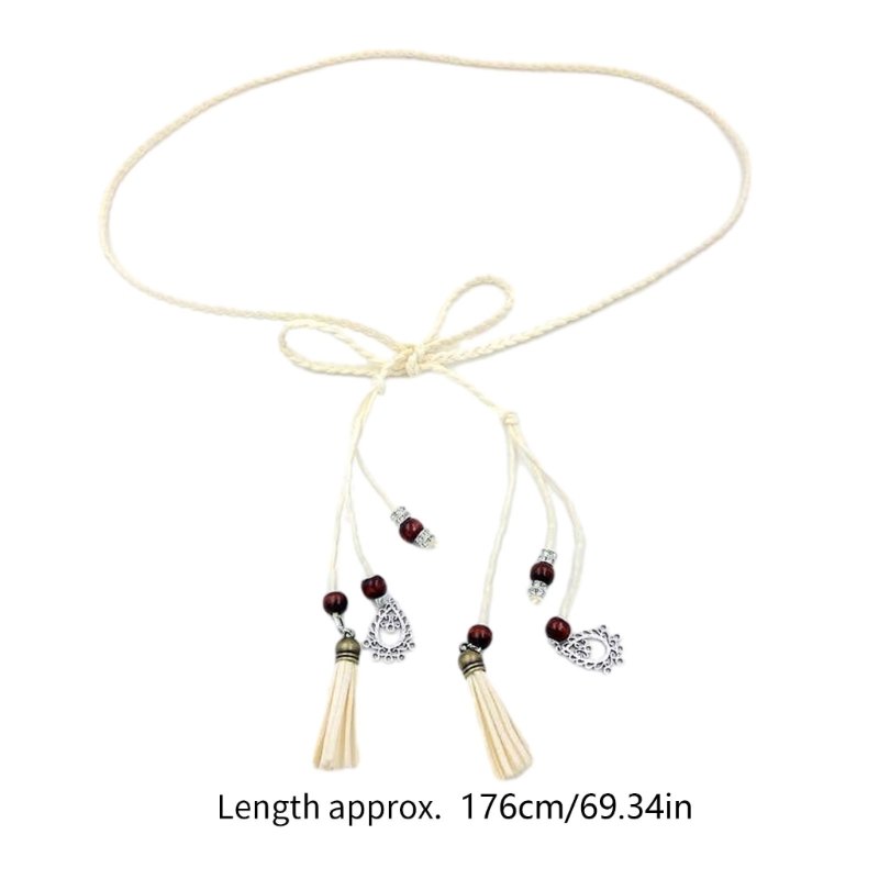 Cuerda de cintura Mujer Nudo Cintura Cuerda Trenzada Cinturón Accesorio para camisa de vestir