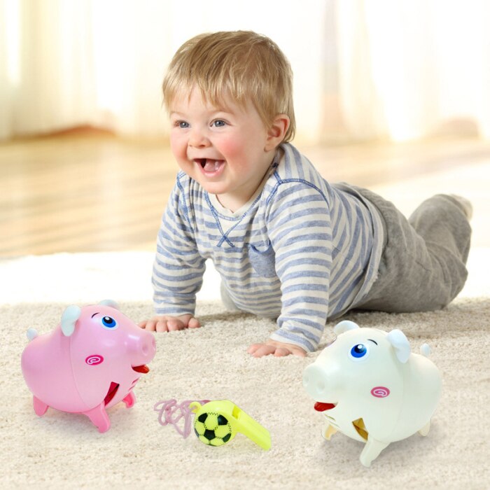 Electric pig whistling pig toy Early Education For Intelligence Sound Induction Sound-Controlled Cartoon Pig toys Christmas