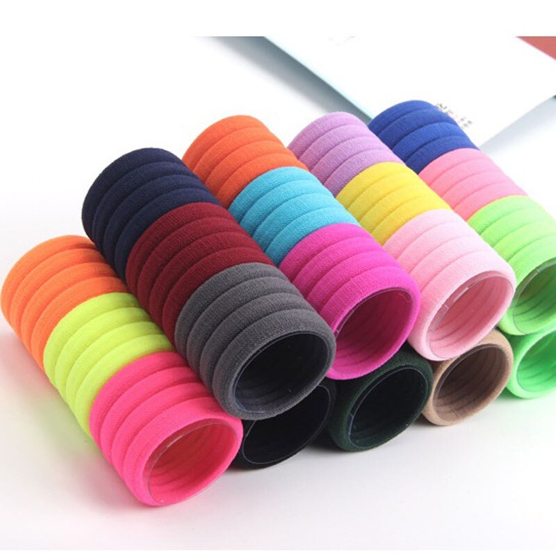 Lote de 5 unidades de gomas elásticas para el pelo de 3CM para mujer, coletero, accesorios para el cabello: Default Title