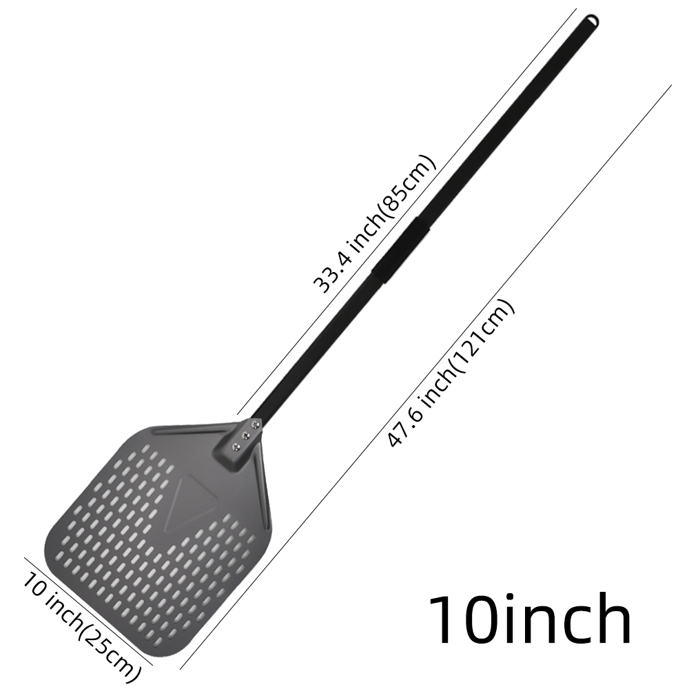 13 14 Inch Long Handle Pizza Peel Paddle Adjustable Turning Shovel Baking Tools Kitchen Utensils Nonstick Pizza Turner for Oven: Burgundy