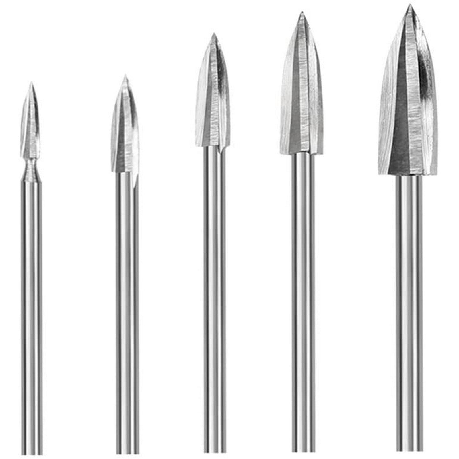 5pcs Woodworking Carving High-Speed Steel Drill Bits Wood Grinding Engraving Milling Cutter Tools Hand Tool Set