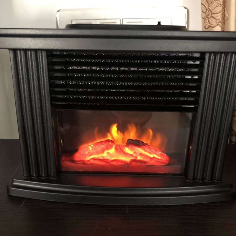 1000w elektrisk flammevarmer pejs luftvarme rum vintervarmer blæser radiator husstand eu stik