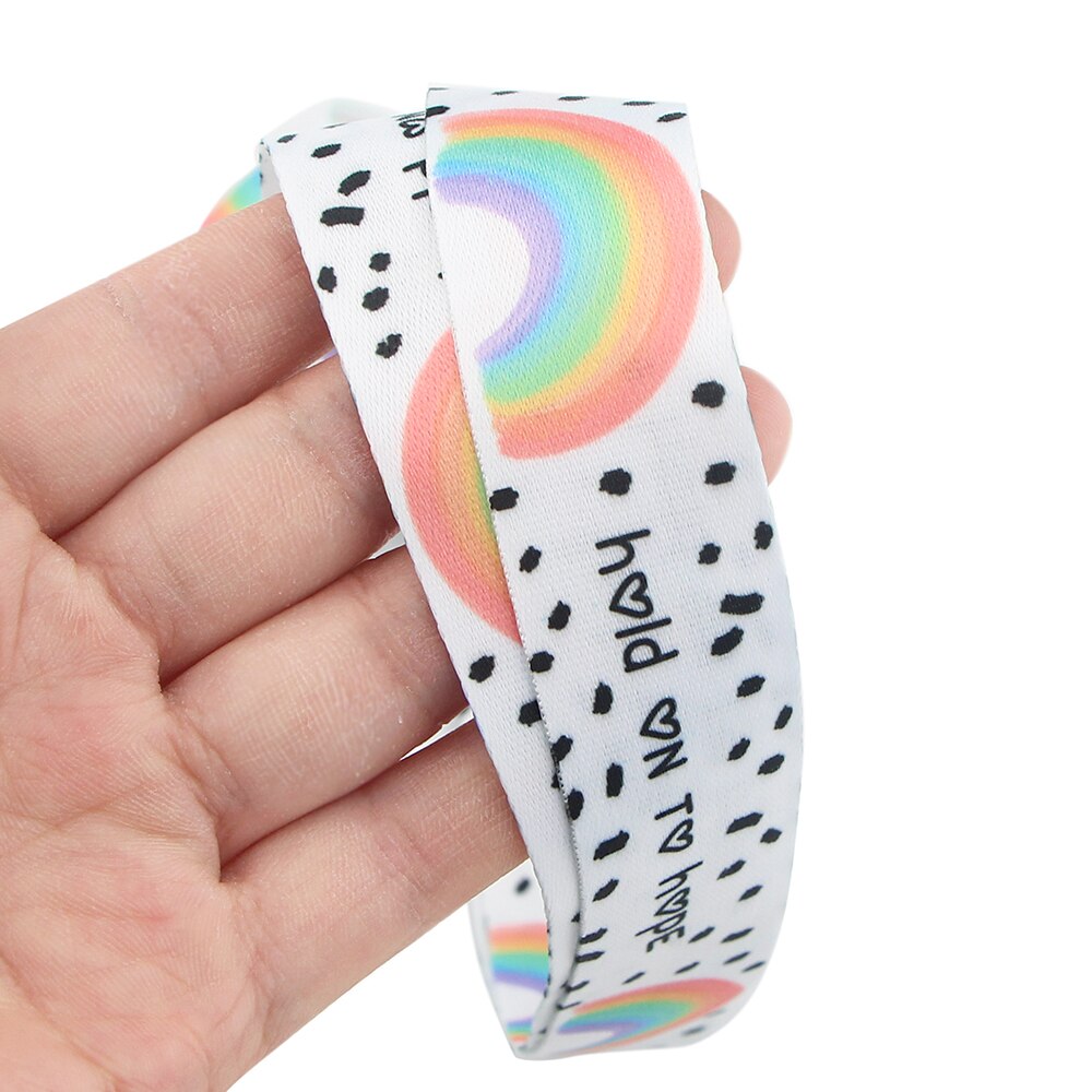 Ransitute R1200 Farbe Regenbogen Malerei Kunst Schlüssel Kette Lanyard Neck Strap Für Telefon Tasten ID Karte Kreative Lanyards