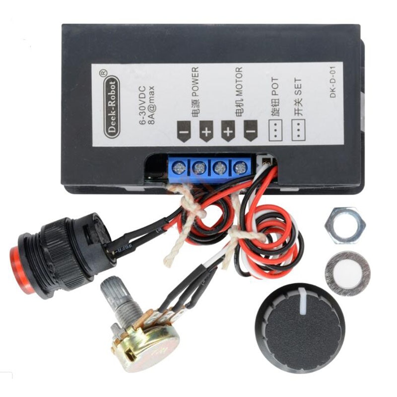 Digital Display Motor Motor Controller DK-PWM DC Speed Controller 12V 24V Reverse Connection Overload Short Circuit Protection