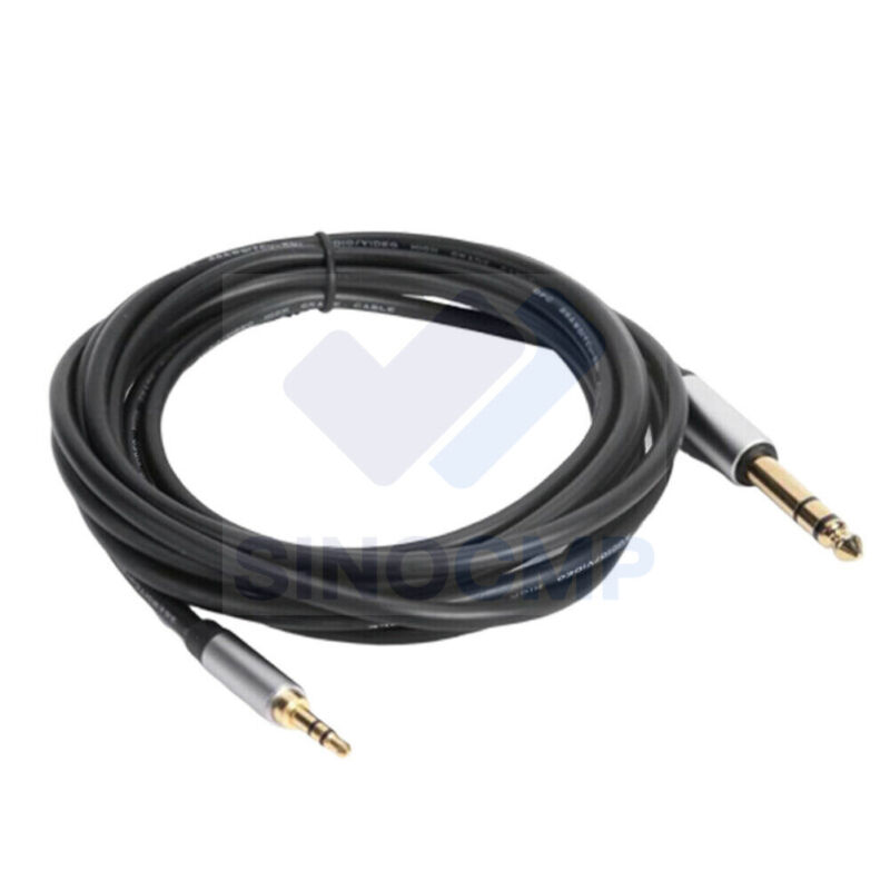 5FT 3.5mm to 6.35mm Adapter Aux Cable For Mixer Amplifier CD Player Speaker Cord Amplifiers Guitar Keyboard Piano Parts