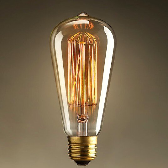 1 st.  st64 e27 220v lightinbox vintage edison gloeilamp helder glas gloeilampen zijde gloeilamp