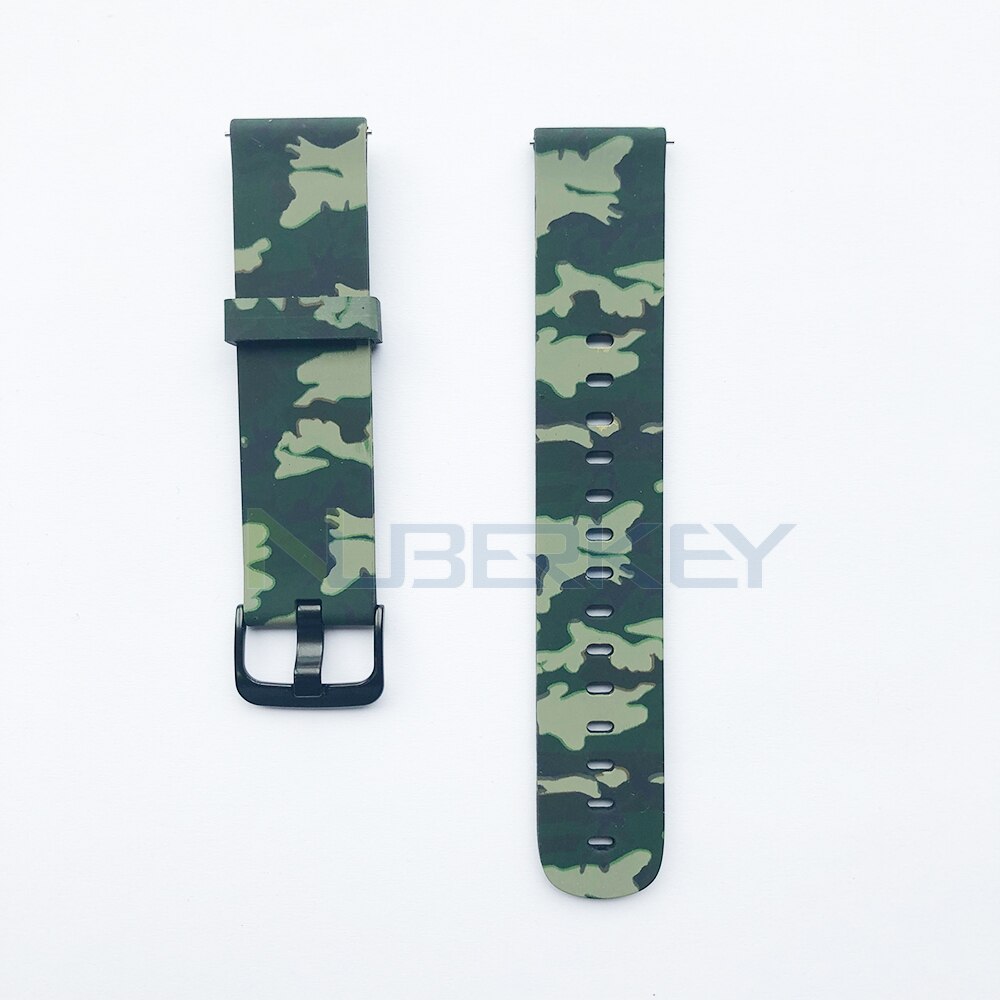 4in1 Smartwatch accesorios para Xiaomi Huami Amazfit Bip Correa camuflaje patrón suave pulsera para Amazfit Bip: Only strap - F