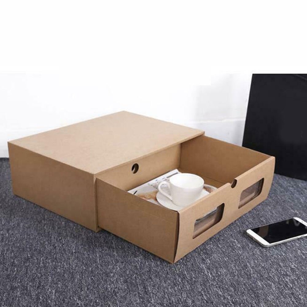 4-typ Lagerung Kasten Schuhkarton Schublade Papier Schuhe Organizer Japan Stil Kombination Schuh Schrank für Männer und Frauen