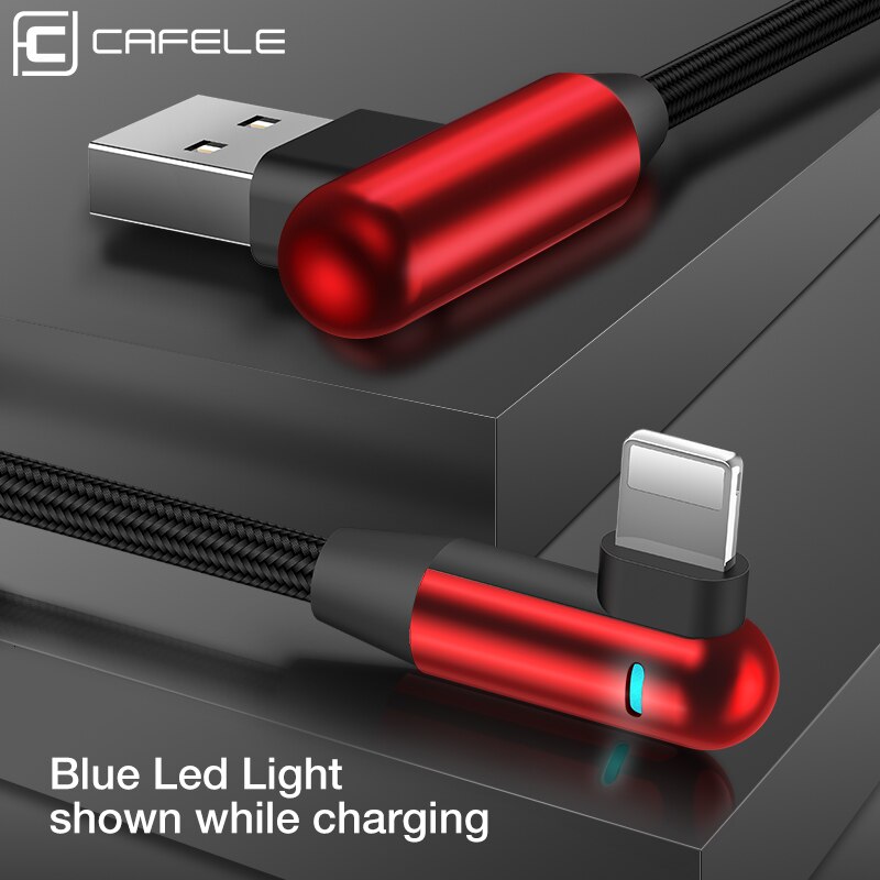 Cafele 120cm led-licht usb-oplaadkabel voor iphone  x 8 7 6s plus 5s, duurzame usb-kabel, gegevenssynchronisatiekabel voor ios 11 10 9