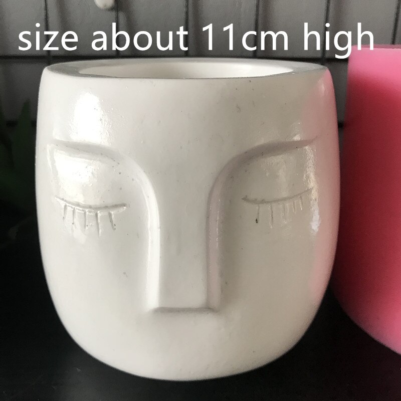 Pots de fleurs 3D en ciment pour hommes et filles, divers motifs, jardinière en béton, argile, plâtre, résine, fabrication artisanale