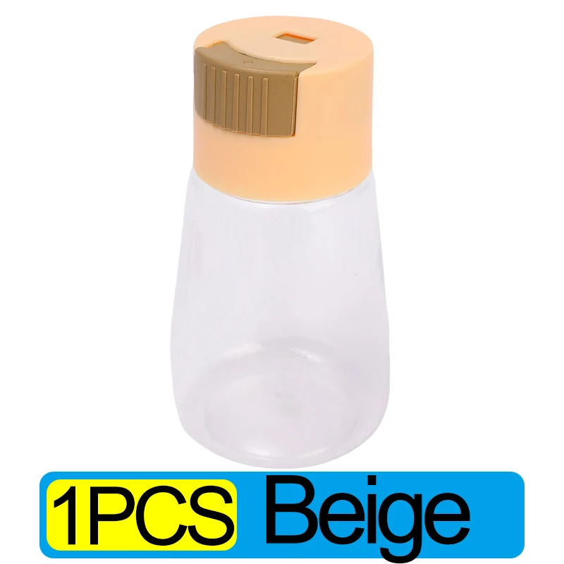 Kvantitativ push-type krydderiraker pressetype saltdispenser krydderidispenser forseglet køkkenkrydderiboks krydderiflaske: Militærgrøn