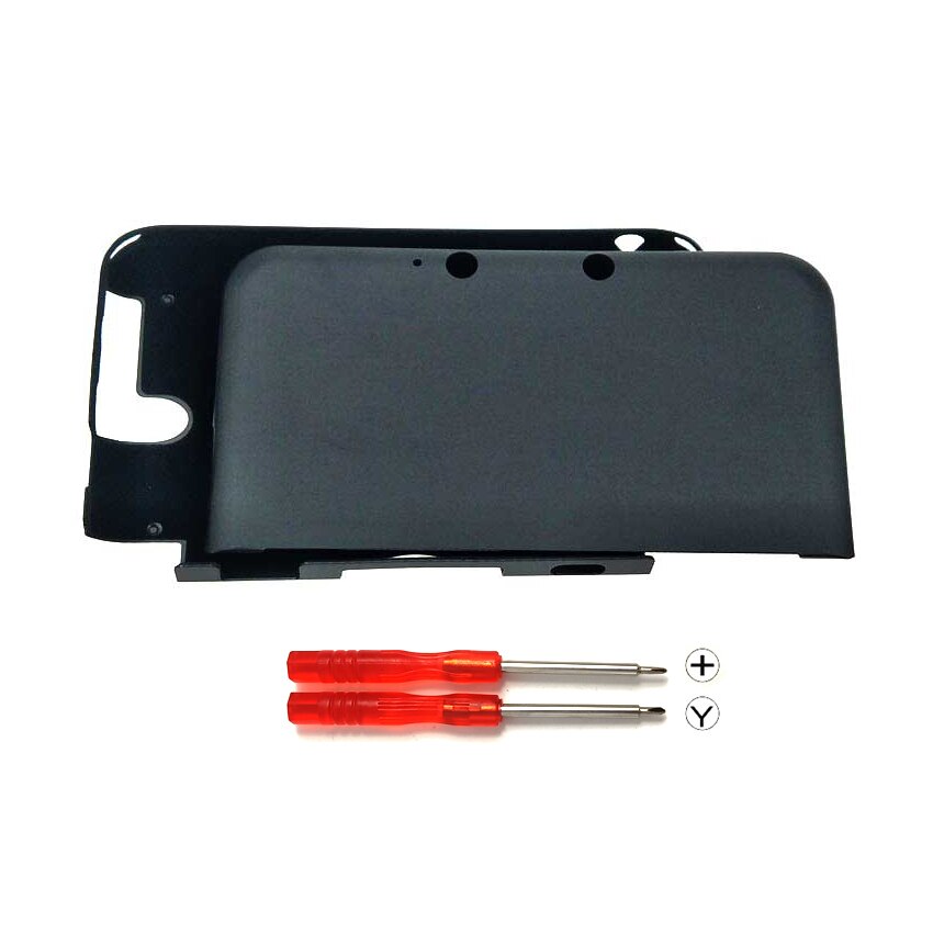 YuXi Aluminum Hard Metal Box Protective Shell Front + Back Cover Case For Nintend 3DS XL LL with screwdrivers Repair Tool