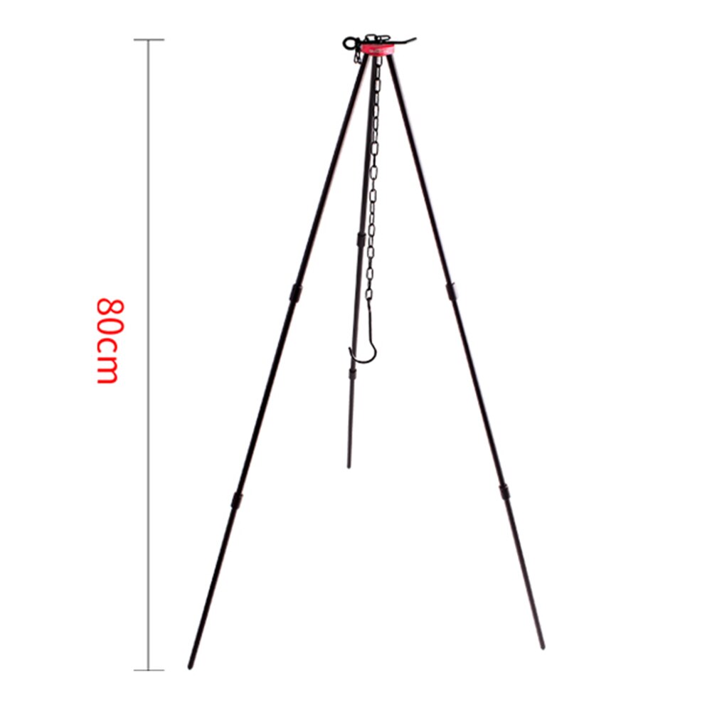draussen Lagerfeuer Picknick Kochgeschirr Stativ dauerhaft Tragbare Aluminium Legierung Hängen Haken Kochen Topf Grill Camping Ausrügestochen: Ursprünglich Titel
