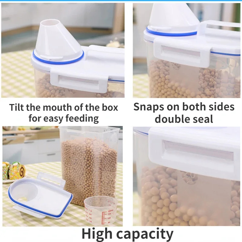Récipient de stockage d'aliments pour animaux de compagnie de supérieure avec joint hermétique, durable, grande capacité, facile à nettoyer et mn pour chiens et chats