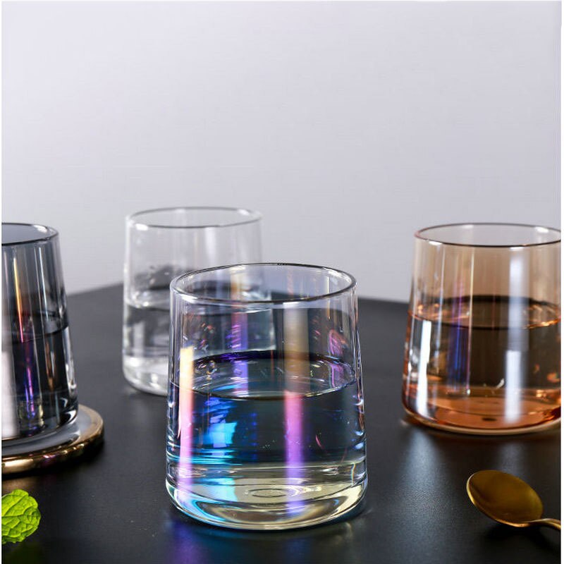 Vasos de cerveza coloridos de estilo nórdico, transparente, Color , para el hogar, restaurante, celebridades, Internet en el océano, whisky